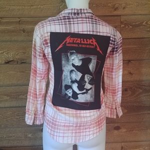 Metallica Plaid Shirt Girls Size Large (10/12) T9